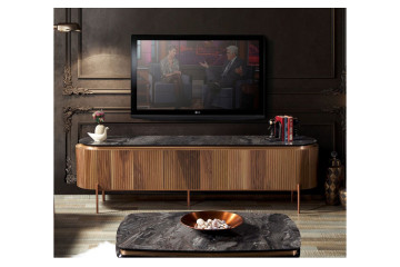 Tesla Ceviz Bronz Tv Ünitesi