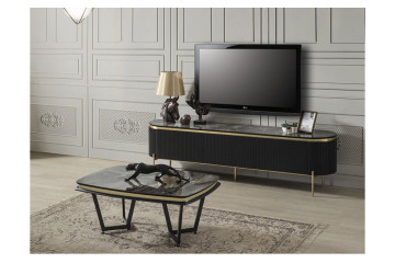 Tesla Siyah Gold Tv Ünitesi
