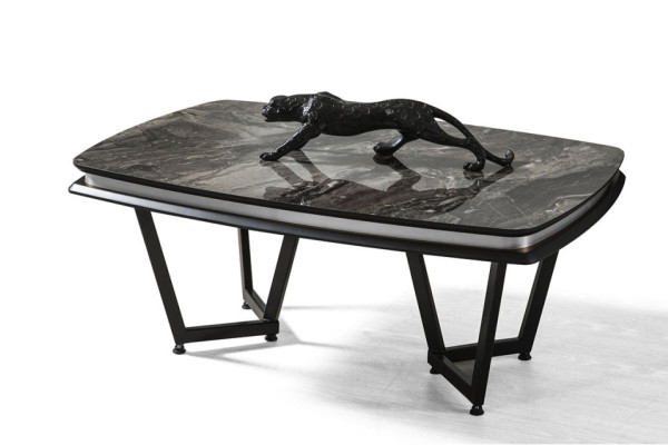 Tesla Siyah Gümüş Orta Sehpa