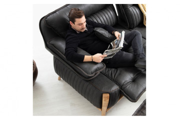 Salda Üçlü Koltuk Antrasit Düz