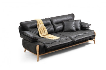 Salda Üçlü Koltuk Antrasit Düz